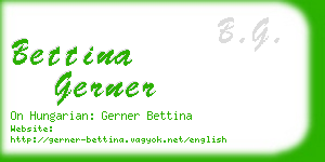 bettina gerner business card